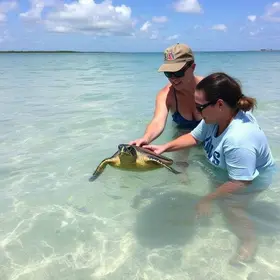 soltura de tartaruga-verde