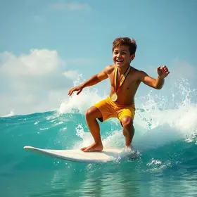 Herdeiro de Pedro Scooby conquista o 1º ouro no surfe