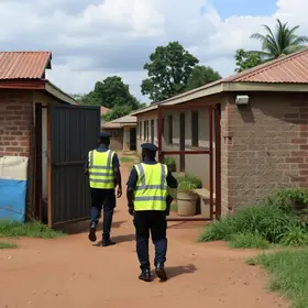 policiais em creche